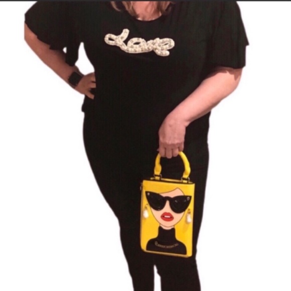 Yellow Personality Bag Blonde Crossbody Satchel - Picture 5 of 5